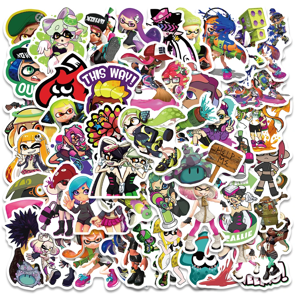 

10/50Pcs Splatoon Anime Game Stickers Funny Cartoon Decals For Suitcase Laptop Scrapbook Motorcycle Bike Helmet Stickers Kid Toy