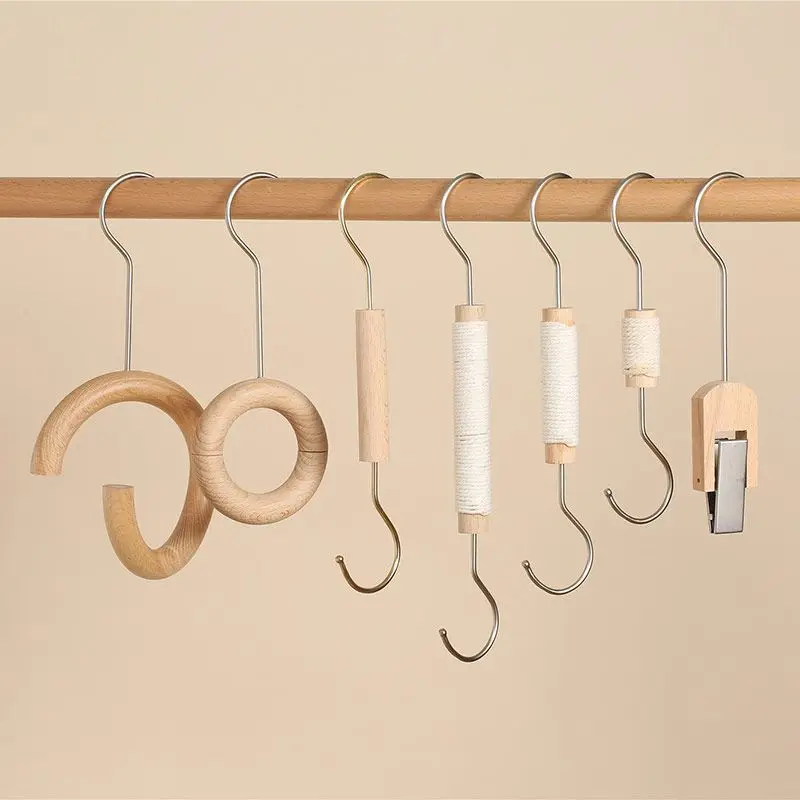 Wooden Hangers Small Wall Hanger Modern Wooden Hooks