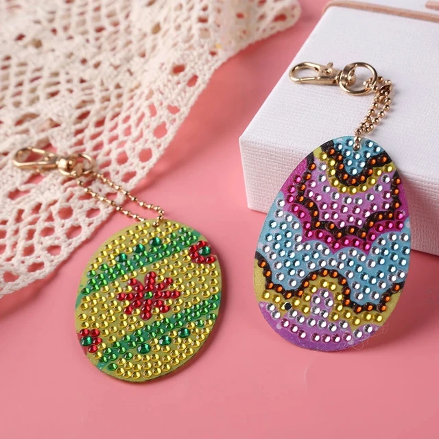 New 5 Piece Cartoon Animal Double Sided Diamond Drawing Keychain DIY  Diamond Embroidery Kit Rhinestone Mosaic Decoration Gift