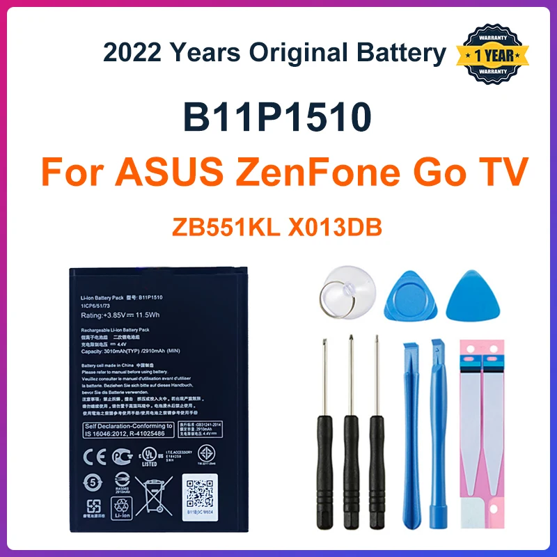 

Оригинальный аккумулятор ASUS ZB551KL для телефона ASUS ZenFone Go TV ZB551KL X013DB 3010 мАч B11P1510 3010 мАч