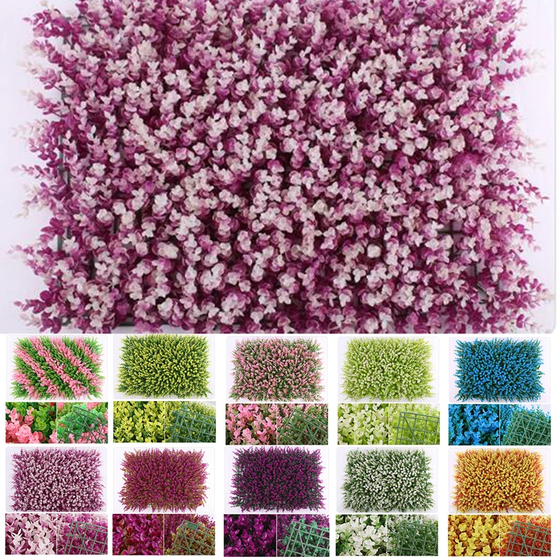 

Artificial Plant Wall Grass Fake Flower Decorations For Home Backdrop Lawn Panels Wall Decals Garden Wedding Supply