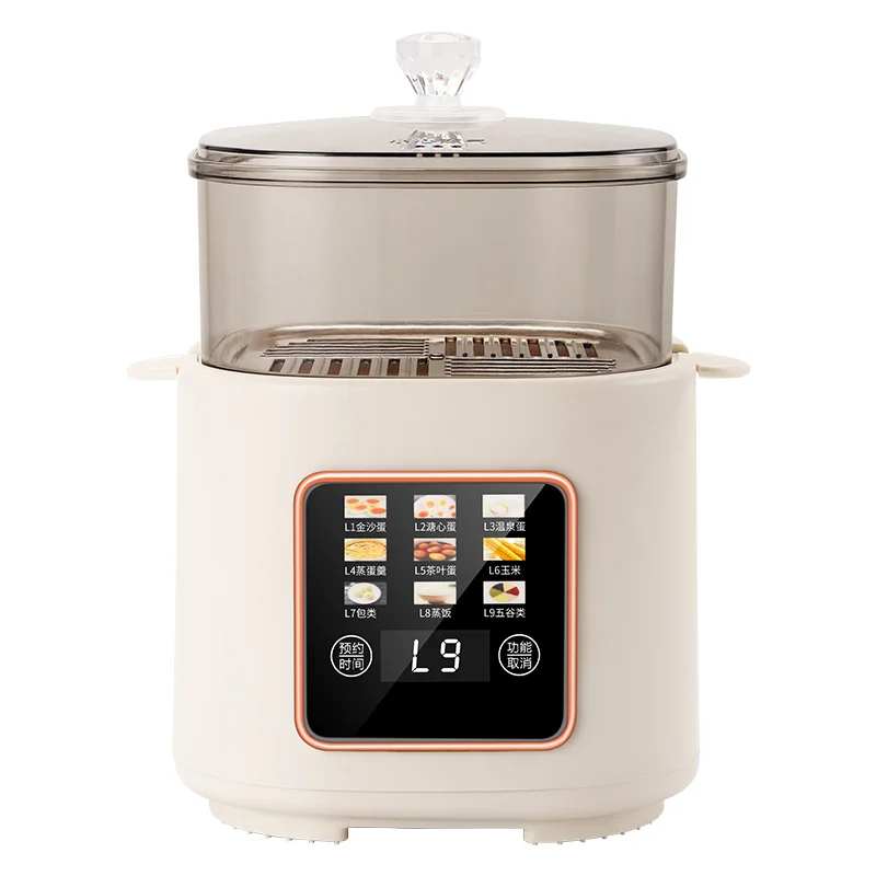 New 6-Egg Electric Egg Cooker with Auto Power-Off, Multifunctional One-Touch Start Mini Household Breakfast Maker 6