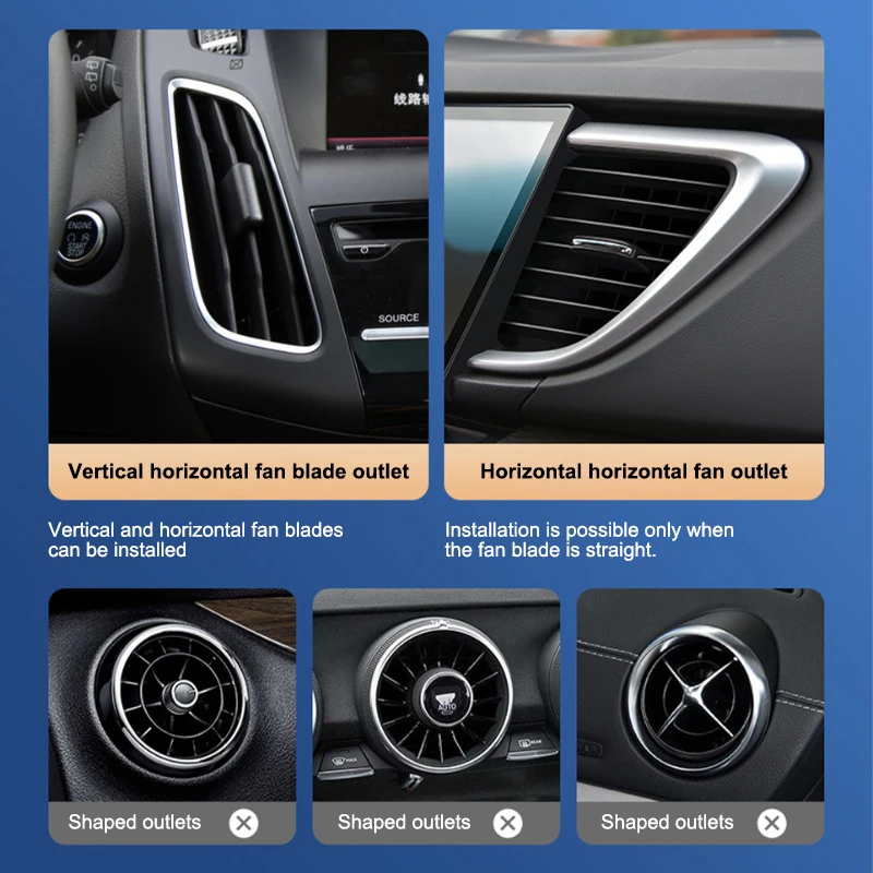 Black ABS Car Air Vent Cup Holder Stable Anti Shake Design