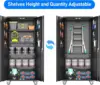 Tool cabinet Metal Garage Tools Storage Cabinet with Wheels 72" Tall Lockable Garage Cabinet with Pegboard & 4 Hooks Adjustable 5