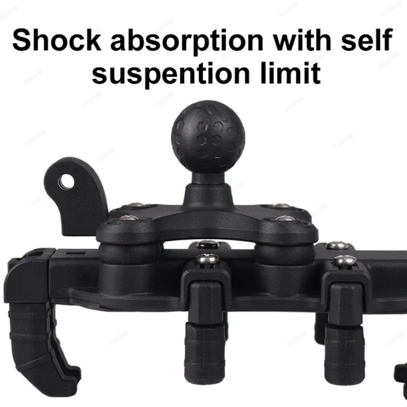 Shock Absorption Motorcycle Cellphone Bracket Bicycle Phone Holder Stand &15W Wireless Charger & 33W Type C Port Charging Mount