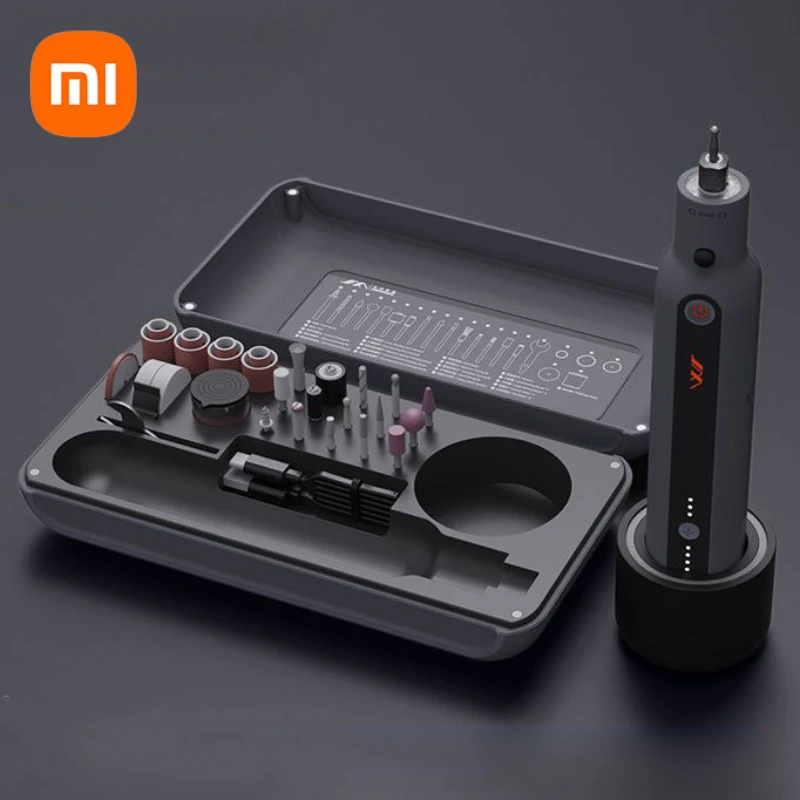 

Ручной электрический шлифовальный станок Xiaomi, вращающийся Набор инструментов с переменной скоростью для шлифовки, резки дерева, гравировки, домашняя ручная работа «сделай сам»