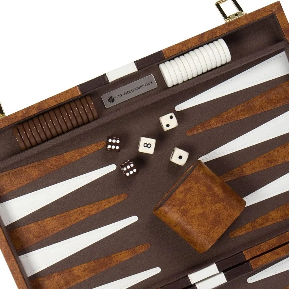 Top Backgammon Set - Classic Board Game Case - Best Strategy & Tip Guide - Available in Small, Medium - Image 6