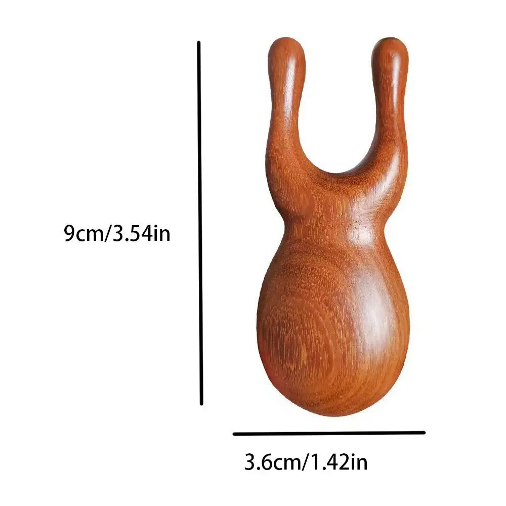 Two Comb Teeth Frog Shape Massage Comb Wooden Nose Shaping Roller Nose Meridian Massager Nose Lifting Tool Trigger Point