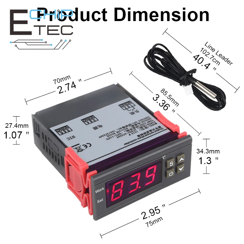 MH1210WAC90V250V10AdijitalscaklkkontrolcihazThermostat