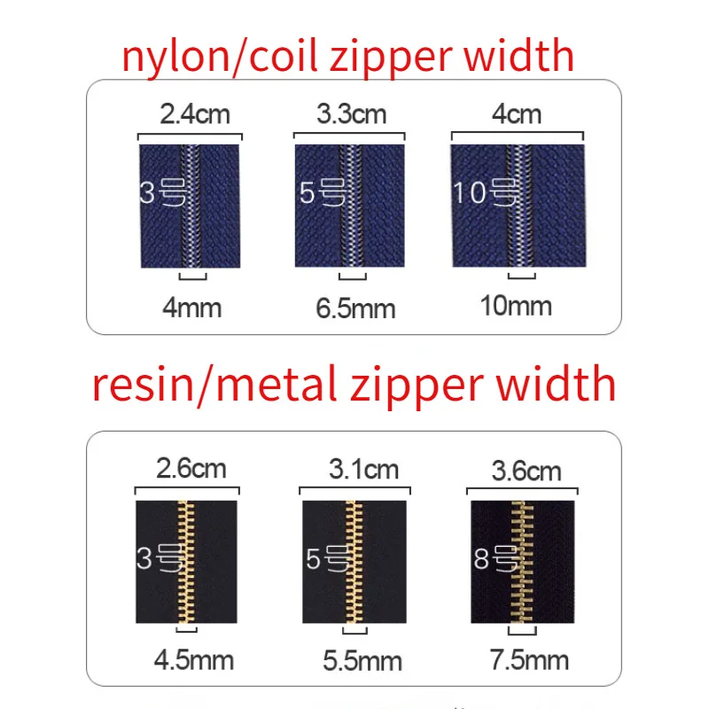 2개/로트 YKK 지퍼 5 80cm 나일론 양면 더블 오픈 침낭 자외선 차단 다운 재킷 수리 재봉 액세서리