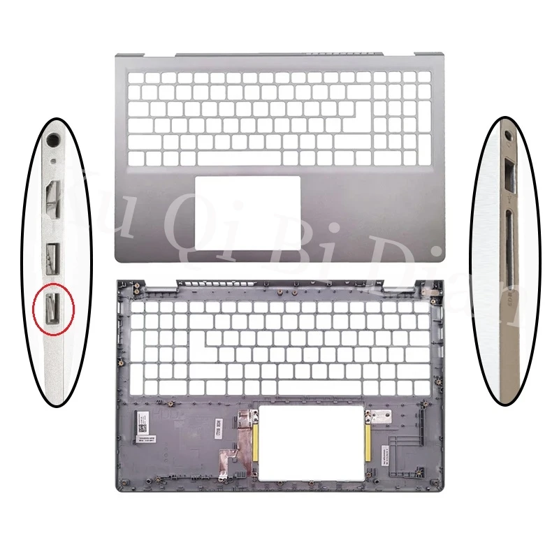 Cubierta trasera LCD para portátil/bisel frontal/cubierta de bisagra/reposamanos/funda inferior para portátil para DELL 