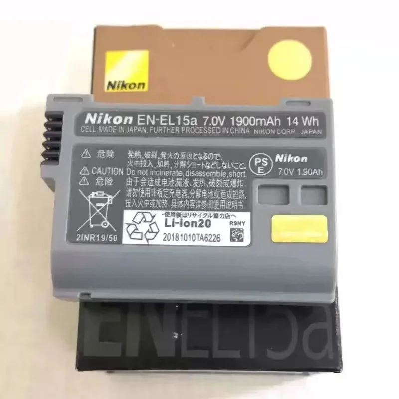 

100% оригинальное зарядное устройство 1900 мАч для Fujifilm EN-EL15a D500/600 D610 D750 D780 D800 D810 D7100 D7500 V1 Z5 Z6 Z7 Z8