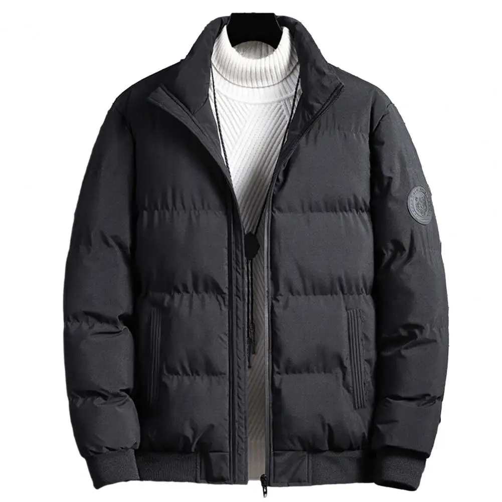 Stand Collar Parka Jacket Men Autumn Winter Cotton Padded Jackets Men Fashion Clothing 2023 Trends New Puffer Jacket