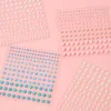 3D Eyes Face Makeup Temporary Tattoo Self Adhesive Beauty White Pearl Jewels Stickers Festival Body Art Decorations Nail Diamond 3