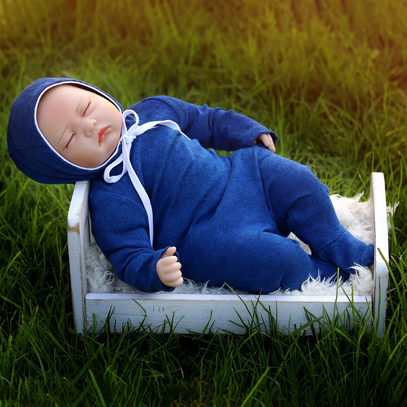 Baby romper and hat set kids clothes long sleeves rib cotton baby