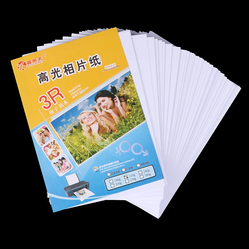 

100 Sheet Glossy 3R Photo Paper For Inkjet Printers Photographic Graphics Output High Quality