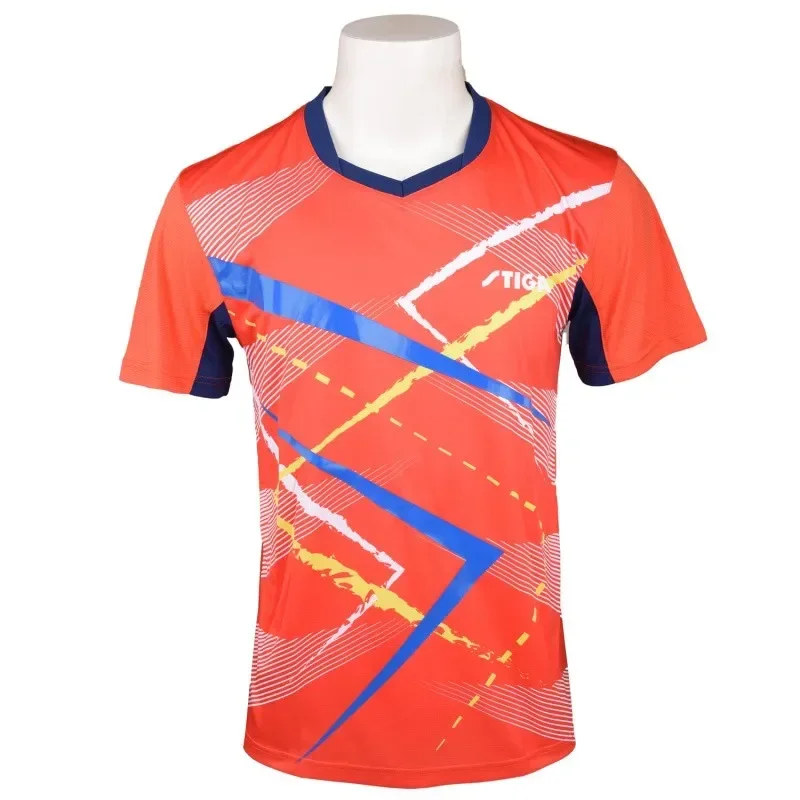 Original STIGA Table Tennis Clothing Men Women Table Tennis Clothing Round Neck Sports T-shirt CA-0381