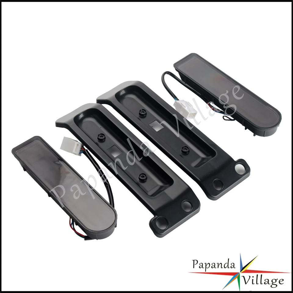 NATGIC Fanale posteriore a tre barre per moto con luce di freno a LED, con indicatore di direzione e luce di marcia per Harley Davidson FLHX FLTRX