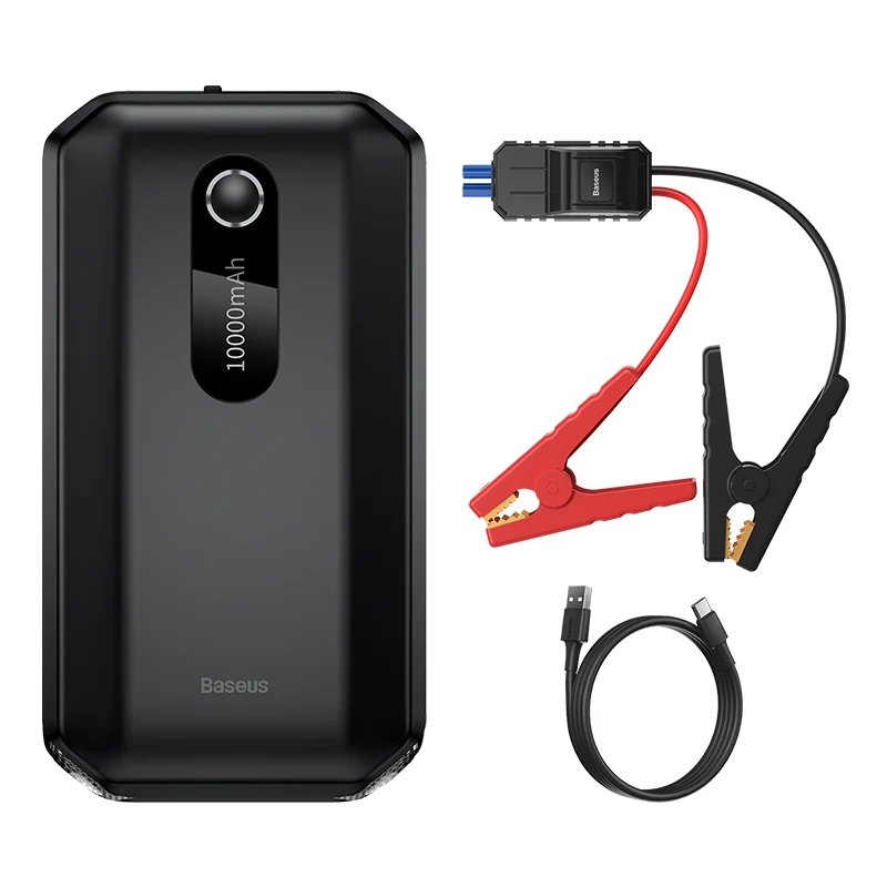 Baseus-Dispositivo de partida Car Jump Starter, Jumpstarter 1000A, Auto Buster, Impulsionador de emergência, 12V, Banco de potência Car Jump Start, 10000mAh