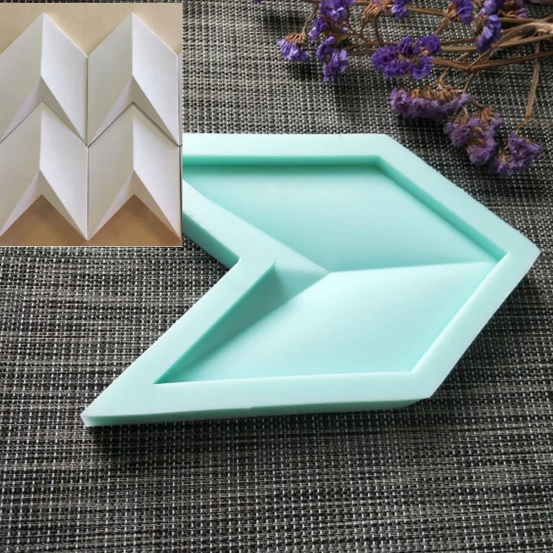 Floor Tiles Foot Mold Cement Fair-Faced Concrete Garden Nordic Geometric Stone Wall Paste Silicone Mold