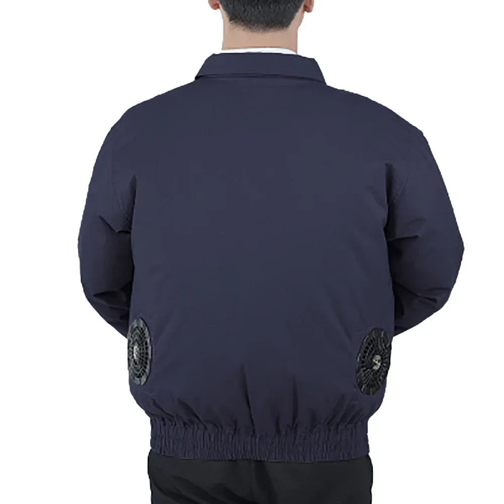New Denim Labor Protection Suit For Men Summer Cooling Air Conditioning Top Electric Welding Decreased Temperature Working Unifo