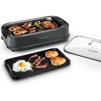 Indoor Smokeless Grill, Techwood 1500W Electric BBQ Grill with Temperature Control, Korean Grill Removable Grill 1