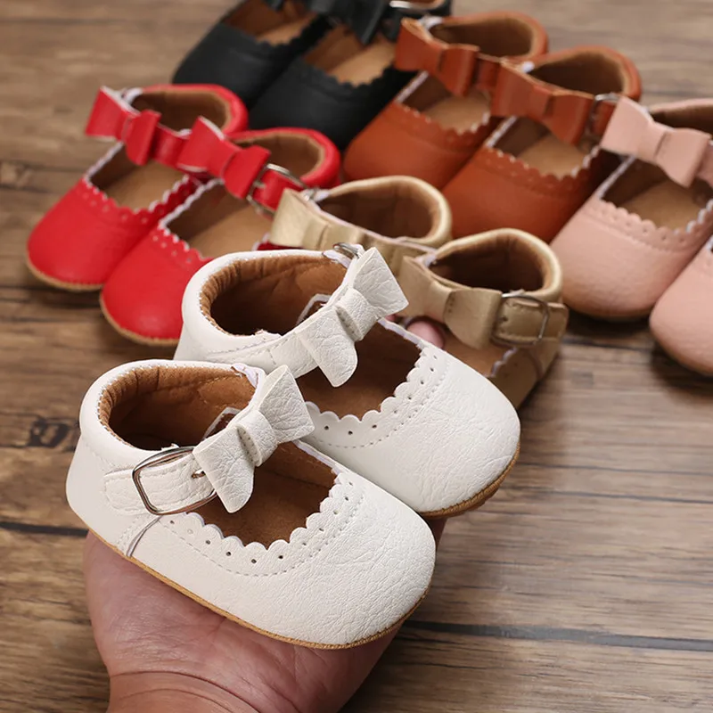 Toddlers Princess Shoes, Sweet Style Baby Girls Solid Color Bow Lace