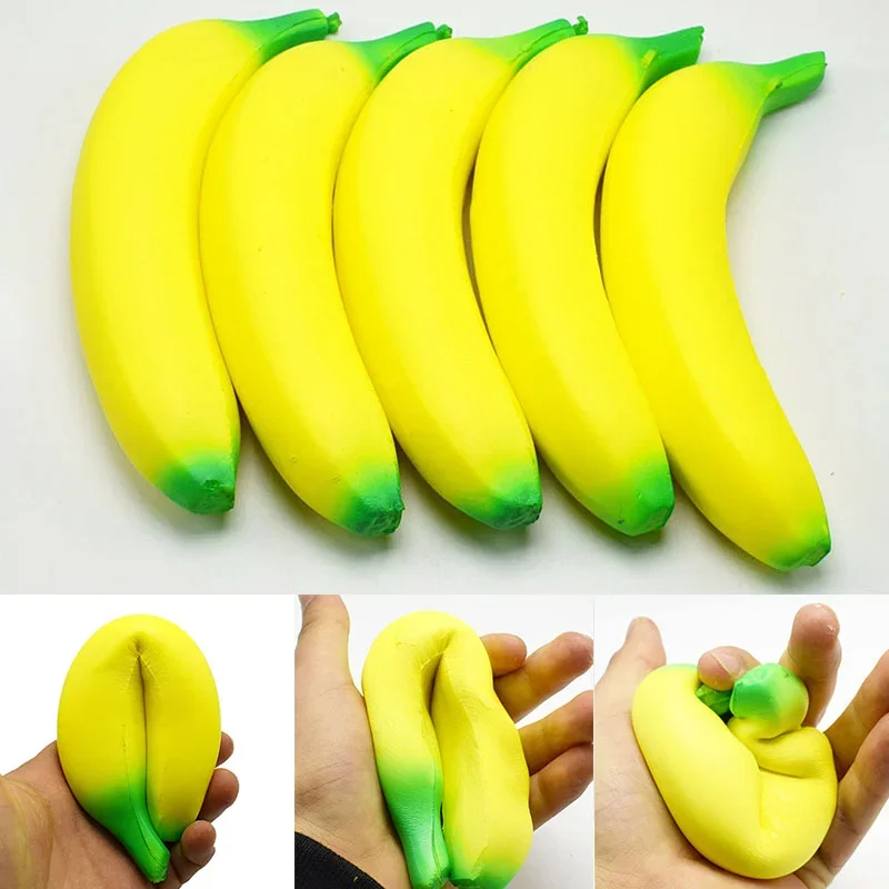 

Anti-stress Squishy Banana Toys Slow Rising Jumbo Squishy Fruit Squeeze Toy Funny Stress Reliever Reduce Pressure Prop