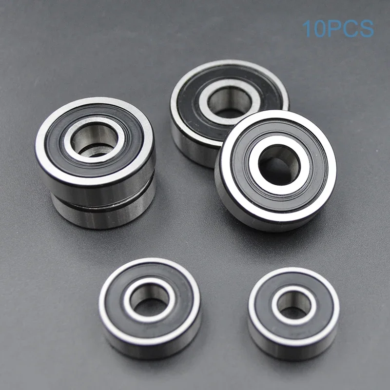 10pcs ABEC 5 608 606 607 609 625 626 627 628 2RS Bearings Bore 5mm 6mm 7mm 8mm 9mm Roller Wheel Lubricated Sealed Bearing