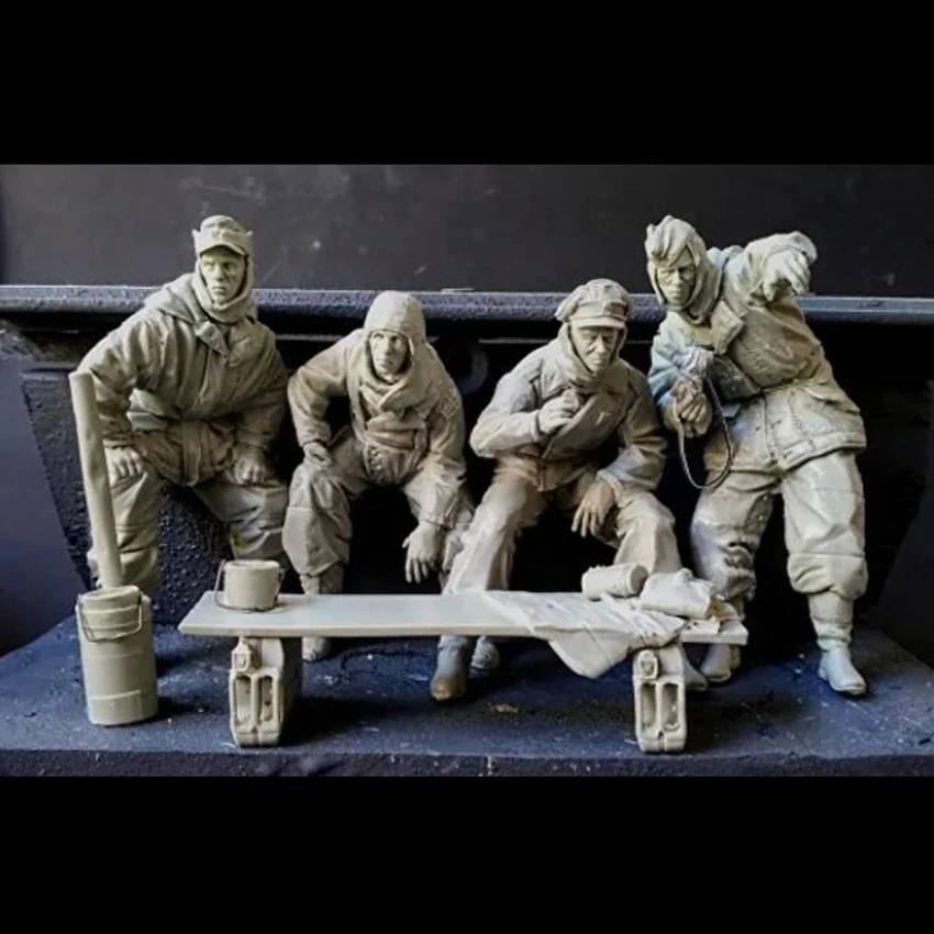 

1/16 ancient Crews at Rest (4 figures with accessories) Resin figure Model kits Miniature soldier Unassembled Unpainted