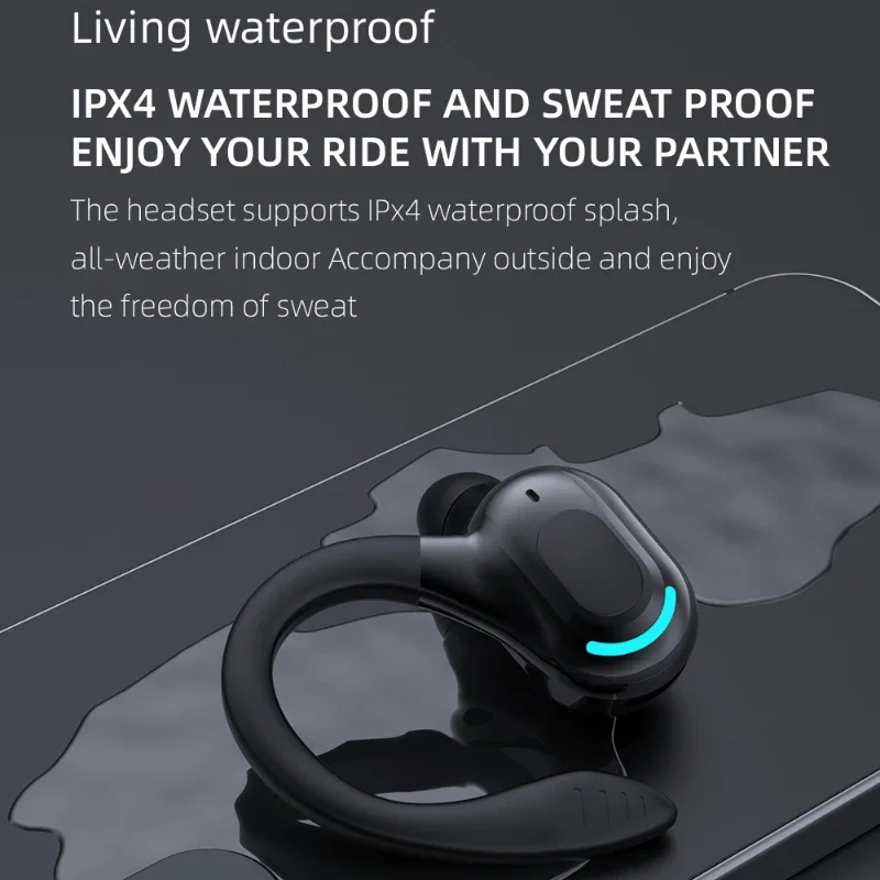 F8 Ear Hanging Wireless Bluetooth-compatible Headset BT5.2 Running Ear Plugs for Listening To Music in-ear Stereo Super Long