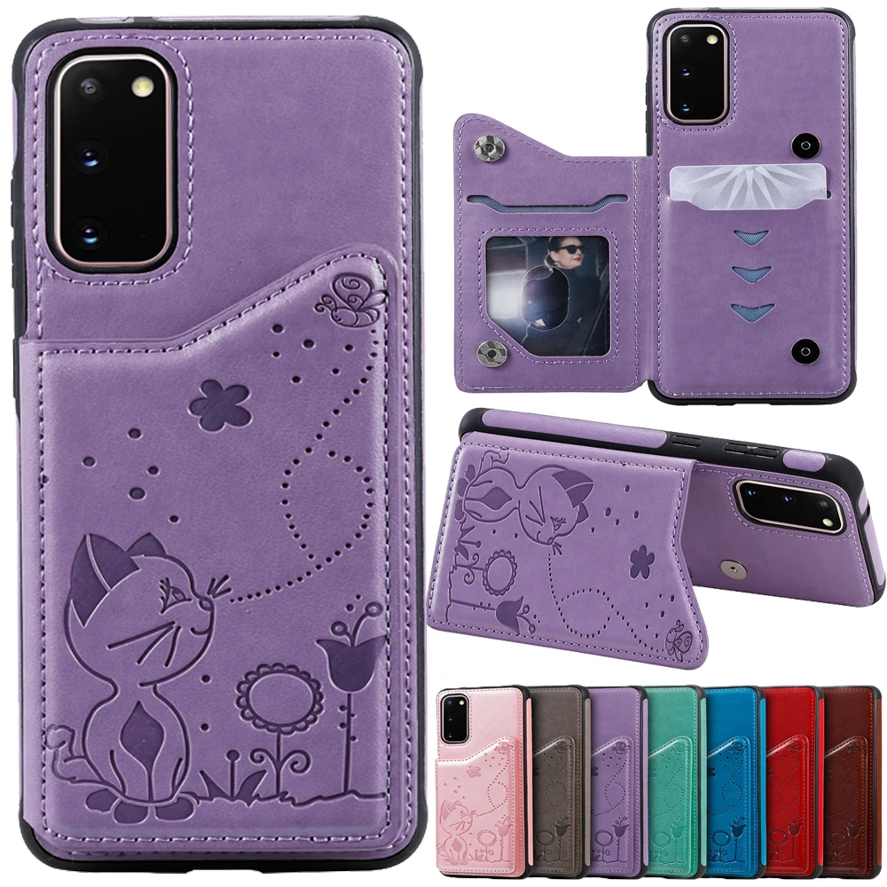 Custodia In Pelle Di Lusso Per Samsung Galaxy S8 S9 S10 E Plus S20 Fe Plus Ultra Note 8 9 10 Plus Note 20 Ultra Con Coperchio Porta Carte