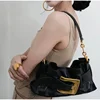 Pleated Black Crossbody Bag 13