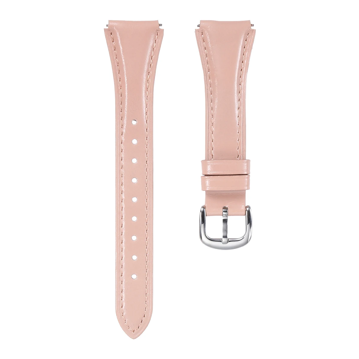 High-End Leather Wristband with Textured Finish, 18/22mm Universal Strap