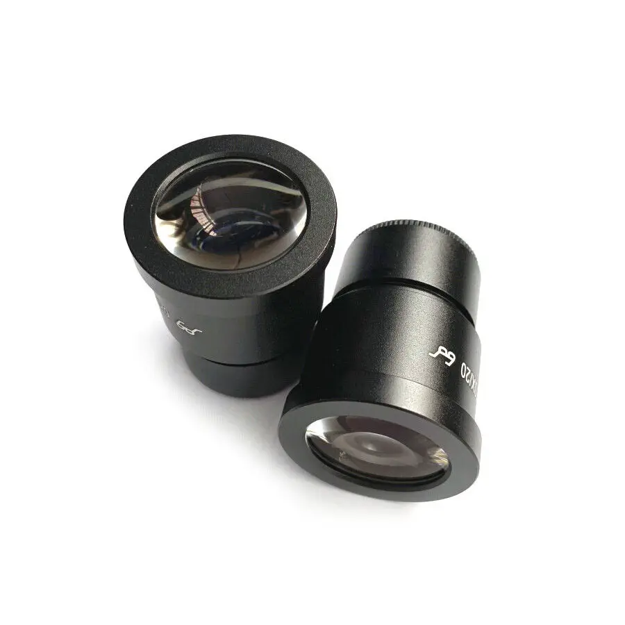 2 PCS Wide Field Eyepiece WF10X 20mm Microscope Wide Angle Eyepiece 30mm Mounting Interface for Stereo Microscope