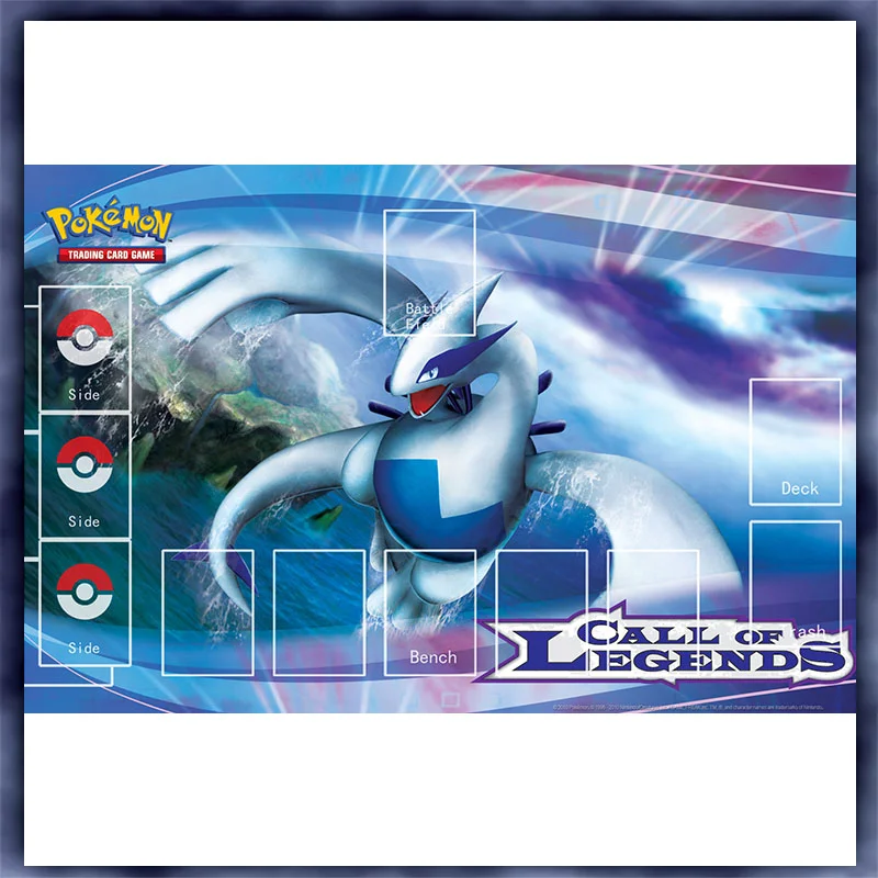 

Pokemon Call of Legends Lugia Playmat Animal Monsters Mat Trading Card Game Mat PTCG Accessories Mousepad Kids