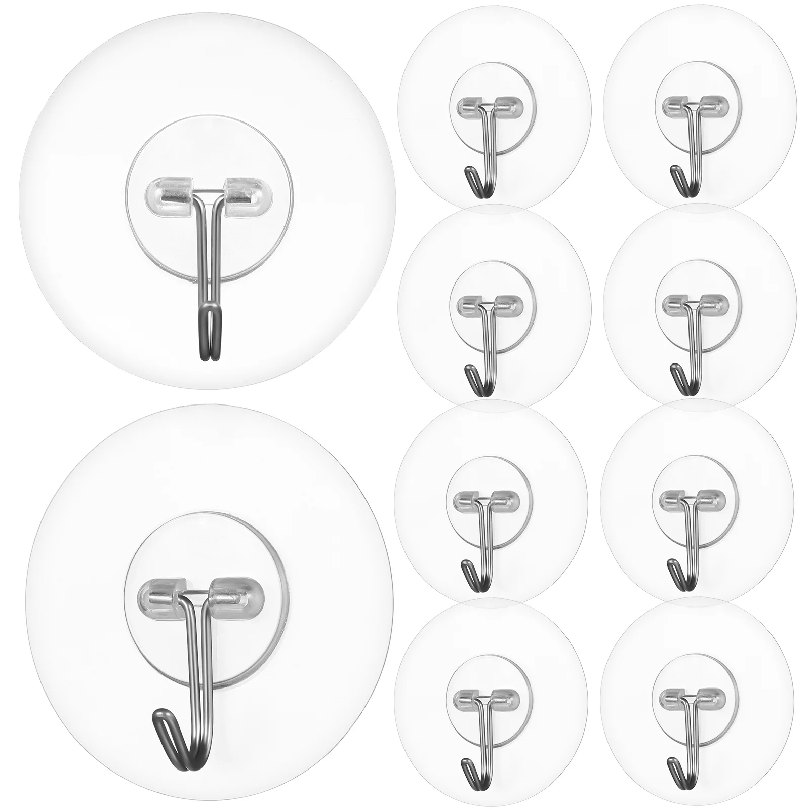 

12 Pcs Wall Mount Hook Hooks Towel Sticky Extra Strong Plastic Clothes for Hanging