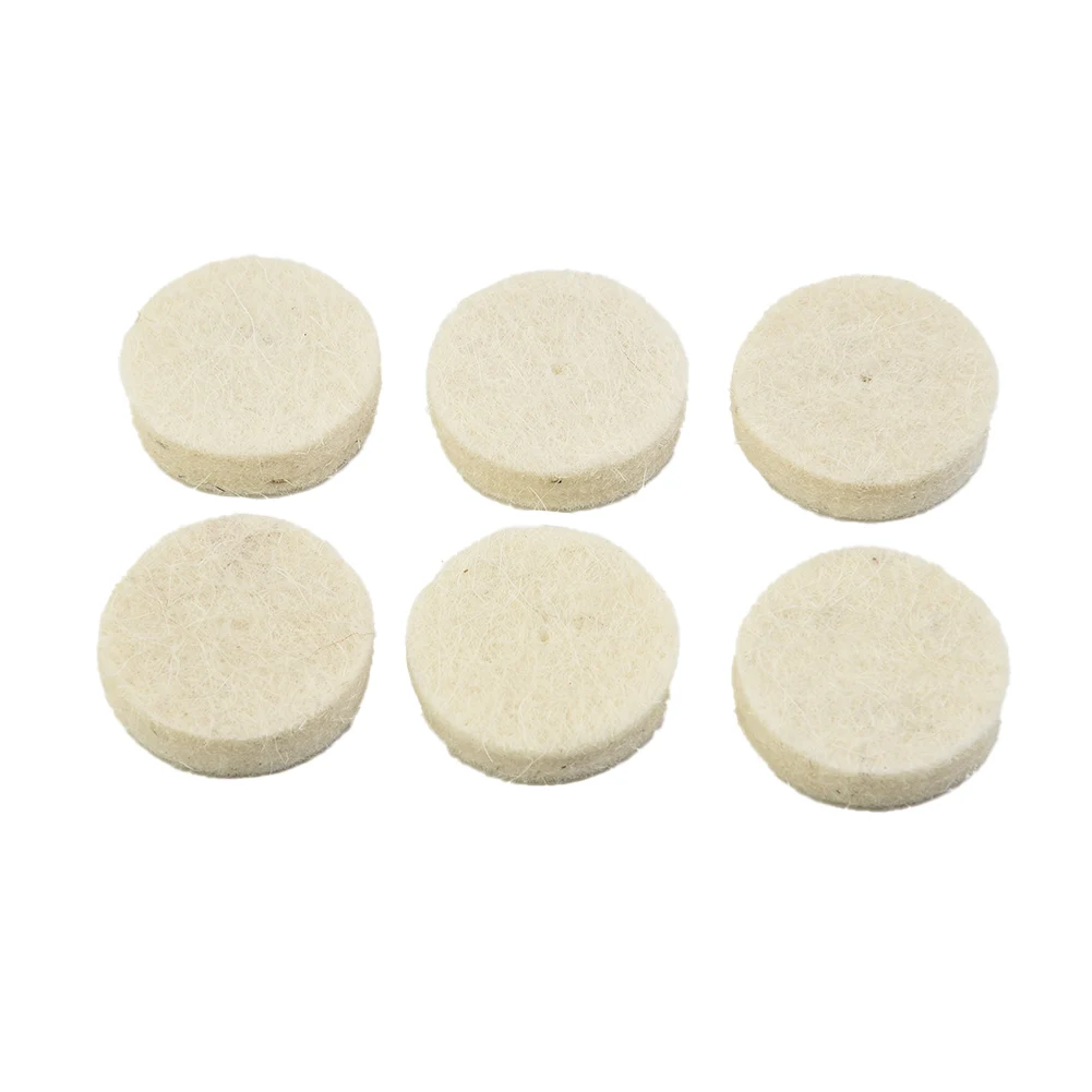 50x 25mm Wool Felt Round Polishing Wheels Wheel+2x Mandrel For Rotary Tool Beige Polishing Buffing High quality