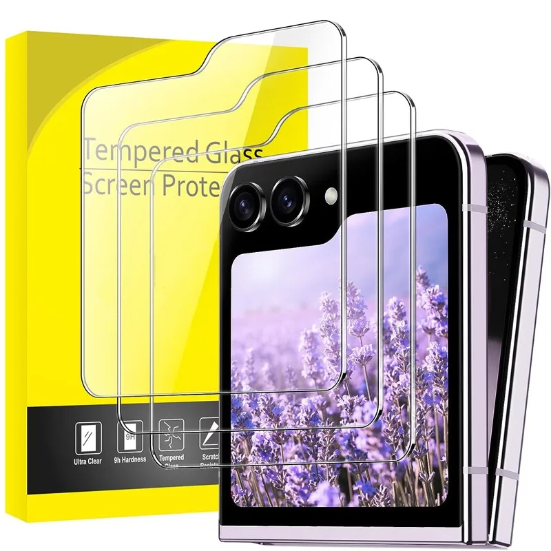 

5/1Pcs zFlip5 Back Screen Protector For Samsung Z Flip 5 Flip5 HD Transparent Tempered Glass 9H Hardness Protective Film Cover