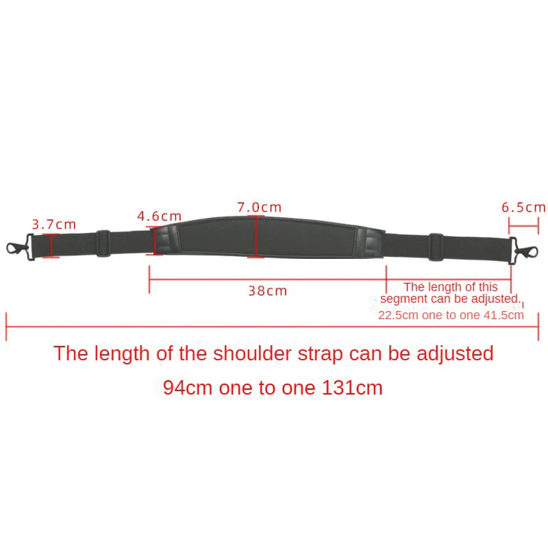 Black Adjustable Shoulder Bag Strap with Double Hooks for Canon Nikon Laptop Computer Camera Stabilizer Bag