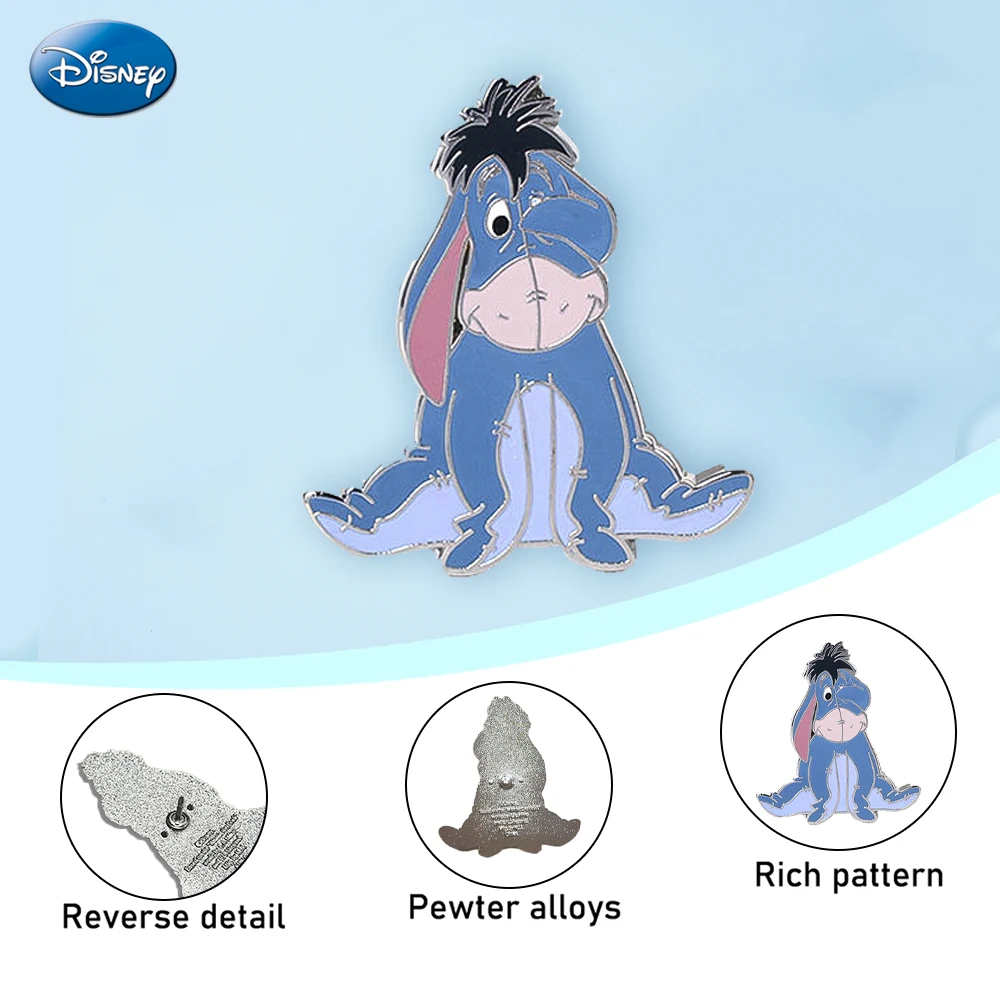 Disney Officially Licensed Pin Winnie the Pooh and Eeyore Pins Cartoon Brooch Cute Collectible Enamel Pins Lapel Pin for Jackets