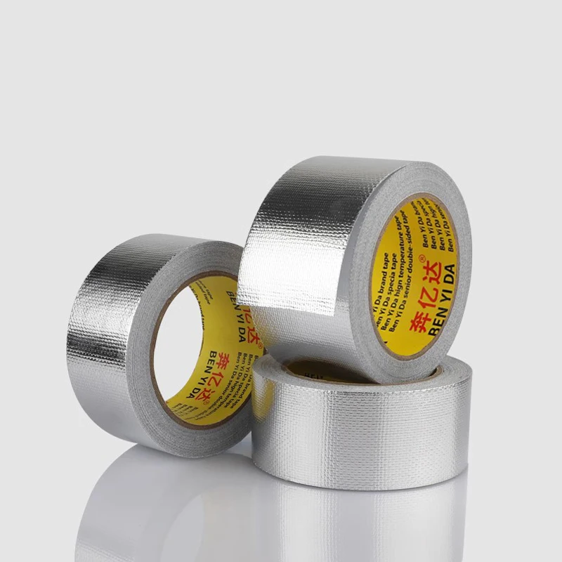 Fita de Folha de Alumínio Pano de Fibra de Vidro Isolamento Térmico Proteção Solar Impermeável Resistente a Alta Temperatura Fita de Folha de Estanho