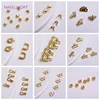 85mm Long Earwire 18K Gold Plating Brass Thin Chain Ear Thread with Open Jump Ring,Women Drop Dangle Earrings Findings Wholesale 6