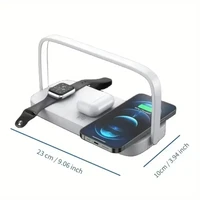 4 In 1 Fast Wireless Charger Stand Led Night Light Bedroom Lamp Phone Charging Station Dock For iPhone iWatch 2-10 SE Airpods * - Image 4