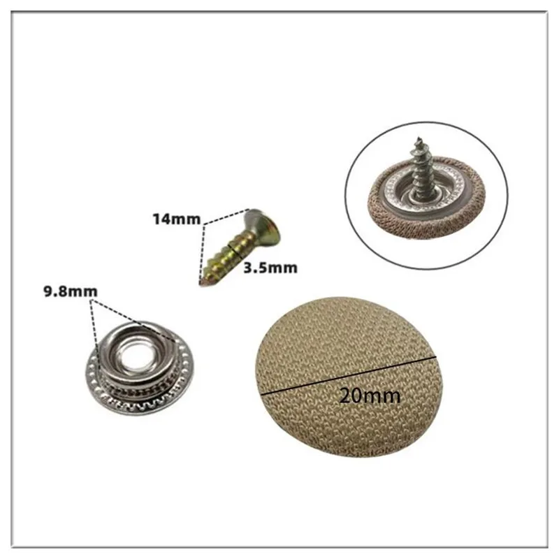 Lot de 50 Boutons de Réparation de Toit de Voiture Fonctionnement Simple  Boucle