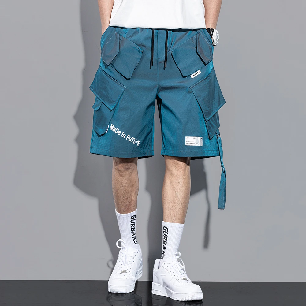 

Mens Shorts Summer Comfortable Baggy Tactical Shorts Letter Printed Jogger Shorts Japanese Outdoor Sweatpants Unique Big Pockets