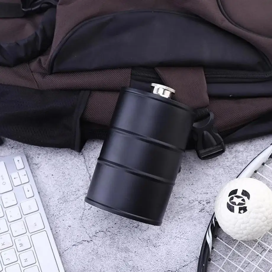 1 Pcs Stainless Steel Water Bottle Portable Outdoor Small Mini Water Bottle Bucket Oil Bucket Water Bottle Home Kitchen Tools