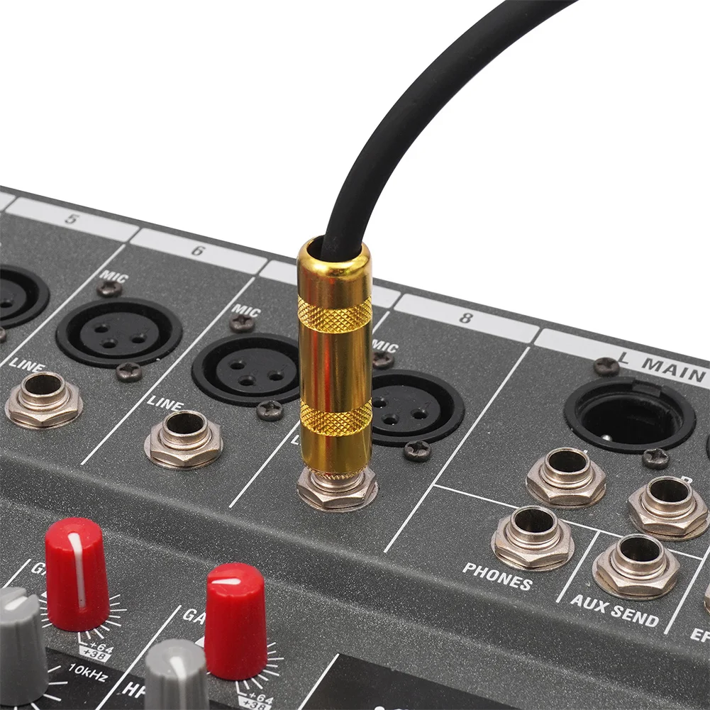 2Pcs 6.35mm Audio 1/4 Inch TS Plug DIY Straight Head 90 Degree Right Angle Head Plug Male Straight Head 90 Degree Elbow Plug