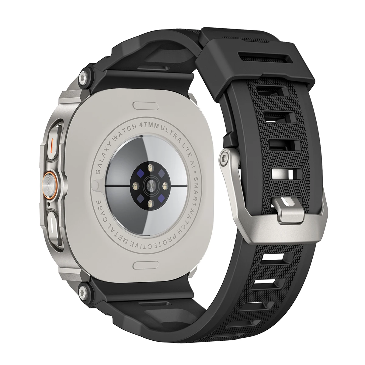 Enhanced Metal Case and Silicone Sport Strap Combo