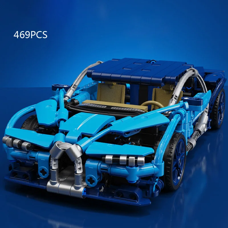 

Technical Building Block Bugattis Super Sport Car Chiron Model Pull Back Vehicle Steam Assemble Bricks Toys For Boys Gifts